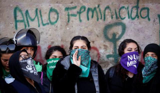 La manifestación feminista se inició a las 7 de la mañana de este martes). (Foto: Gustavo Graf/Reuters)