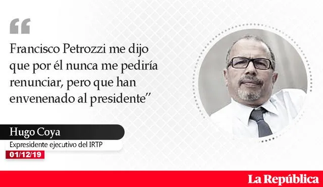 Hugo Coya: las frases que dejó el expresidente ejecutivo del IRTP tras su destitución [FOTOS]