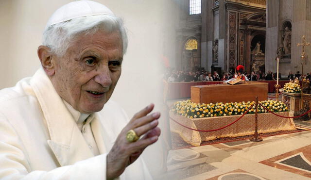 El papa emérito falleció a los 95 años. Foto: EFE/Composición LR.