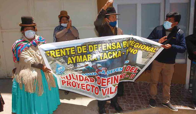 posturas. Aimaras rechazan proyecto de agua de Tacna.