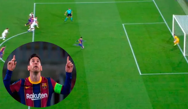 Lionel Messi anotó el primero del Barcelona vía penal. Foto: Captura de ESPN