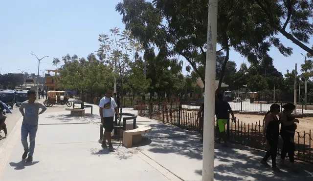 Sujetos protagonizaron balacera en el parque de Sullana.