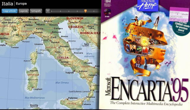 ¿Recuerdas Encarta? La enciclopedia solo duró 20 años como proyecto, pero fue clave para el cambio de hábitos en la búsqueda de información de referencias. Imagen: Microsoft/composición.