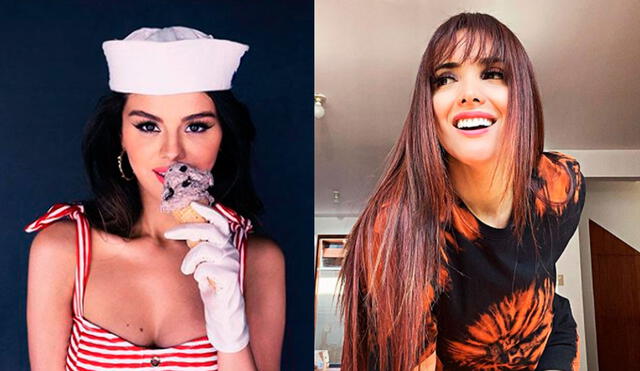 Rosángela Espinoza apareció en las historias de Instagram de Selena Gomez, gracias a su video de TikTok bailando al ritmo del tema “Ice cream”. Fotos: Instagram