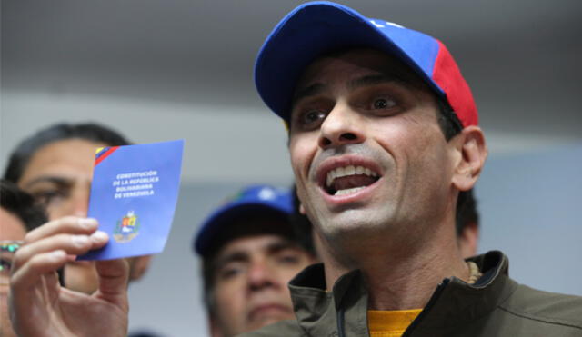 Venezuela: Capriles denuncia que ha sido inhabilitado 15 años