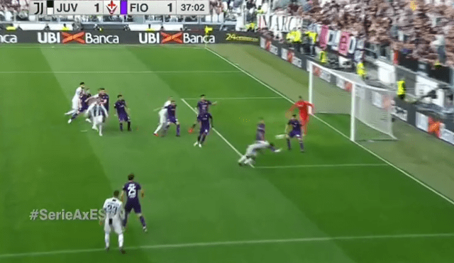 Juventus vs Fiorentina: Alex Sandro se lanzó de ‘palomita’ y decretó el 1-1 [VIDEO]