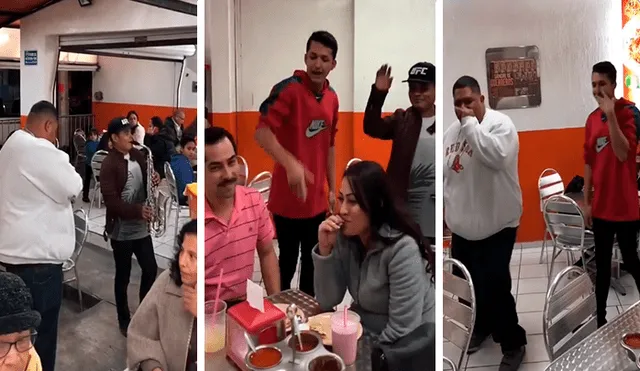 En YouTube, unos jóvenes ingresaron a un restaurante y realizan freestyle usando de ejemplo a los clientes.