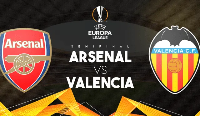 Arsenal derrotó 3-1 al Valencia por la semifinal de ida de la Europa League [RESUMEN]