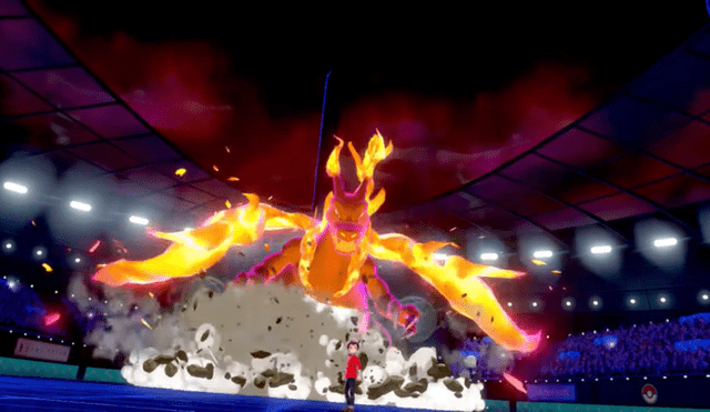 Charizard forma Gigamax en Pokémon Escudo y Espada.