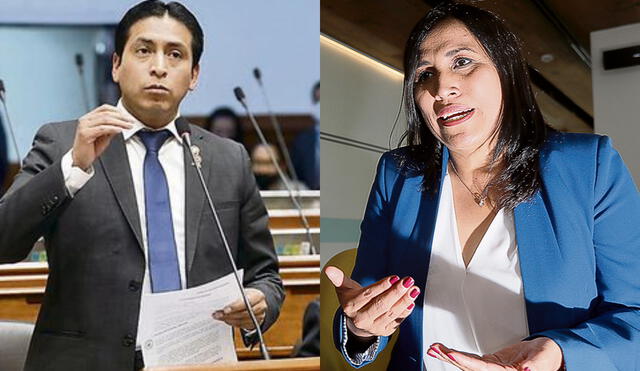 La congresista Flor Pablo invocó a que los parlamentarios no blinden al congresista Freddy Díaz. Foto: composición Congreso