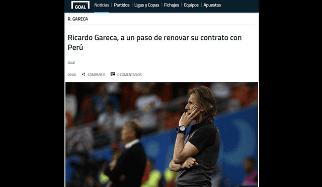 Ricardo Gareca fue noticia internacional tras su casi renovación con Perú