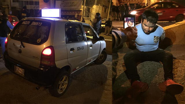 Arequipa: a disparos y tras persecución Policía captura a falsos taxistas 