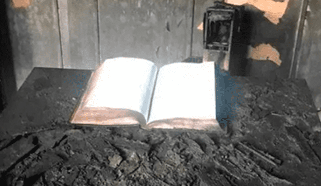 Ladrón que entró a robar a una iglesia murió quemado y en medio de las llamas los bomberos descubrieron una Biblia. Foto: Aires de Santa Fe
