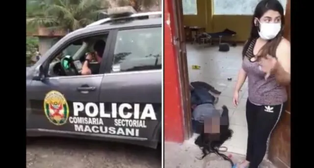 Agentes policiales fueron descubiertos tomando licor con mujeres. Usaron el patrullero de Macusani para huir.