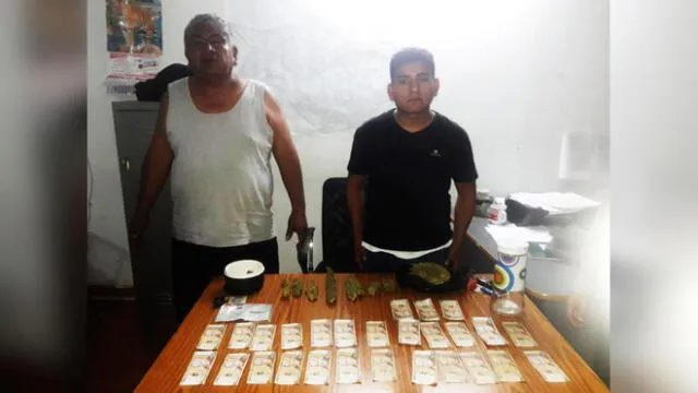 Trujillo: capturan dos sujetos con ladrillo de marihuana en vehículo