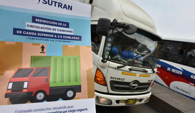 Sutran alerta a transportistas sobre restricciones en Panamericana Sur