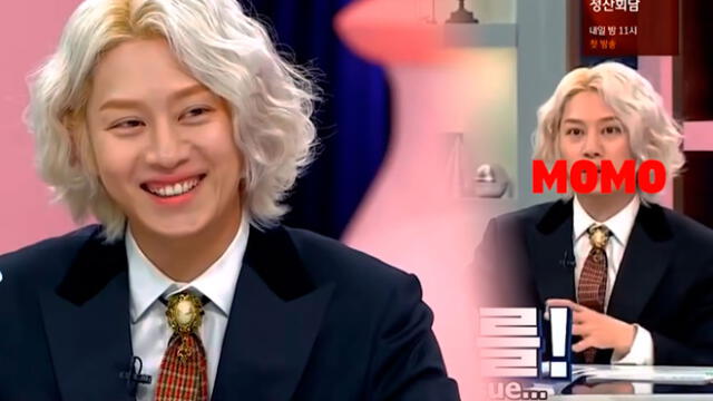 Kim Heechul tiene divertida reacción a los comentarios de sus compañeros sobre su relación con Momo.