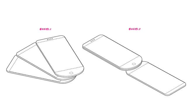 Boceto del dispositivo con tres pantallas extensibles. | Foto: Samsung