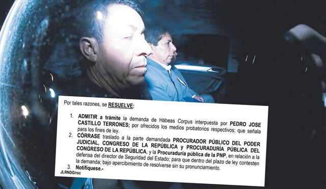 Pedro Castillo habeas corpus Foto: composición/La República