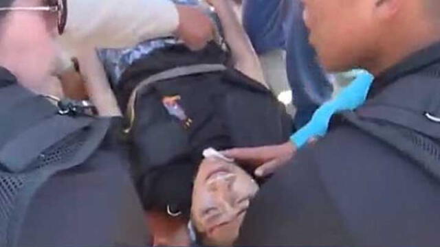Semana Santa: mujer se desmaya durante escena de la crucifixión en Junín [VIDEO]