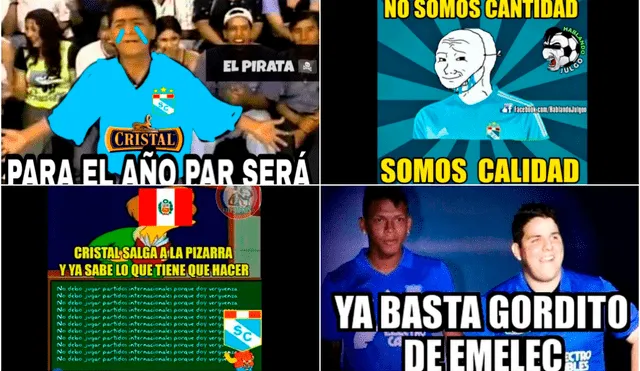 Sporting Cristal es víctima de crueles memes tras caer goleado por Barcelona SC en la fase 2 de la Copa Libertadores 2020. | Foto: Facebook