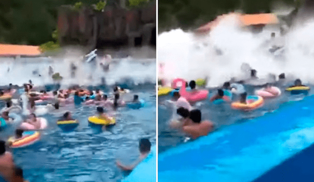 China: ‘tsunami’ en parque acuático deja 44 heridos [VIDEO]