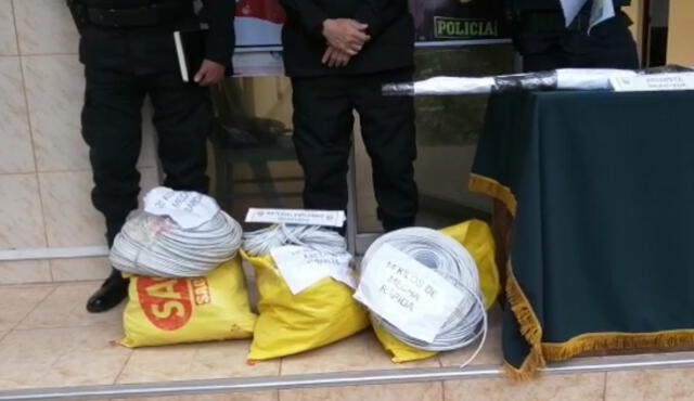 Decomiso de explosivos fue presentado por Jefe policial en La Libertad General Ángel Toledo. Foto Alan Cabrera.