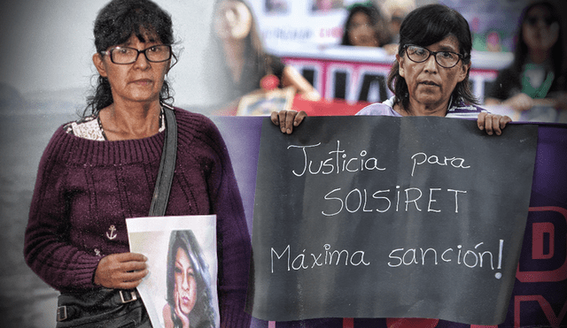 Rosario Aybar y Norma Rivera visibilizando su lucha en torno a la búsqueda de sus hijas desparecidas. Foto: La República