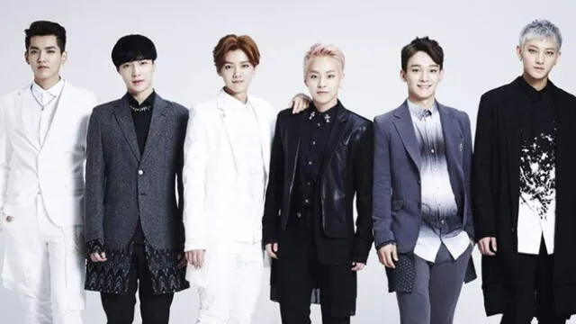 EXO-M: Kris, Lay, Luhan, Xiumin, Chen y Tao. (izquierda a derecha).
