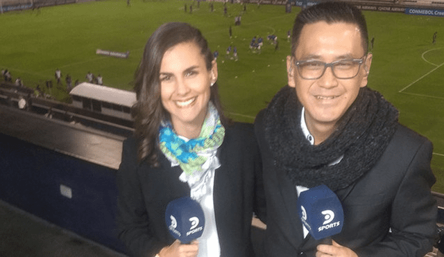 Talia Azcárate, la primera mujer en comentar un encuentro por la Copa Sudamericana