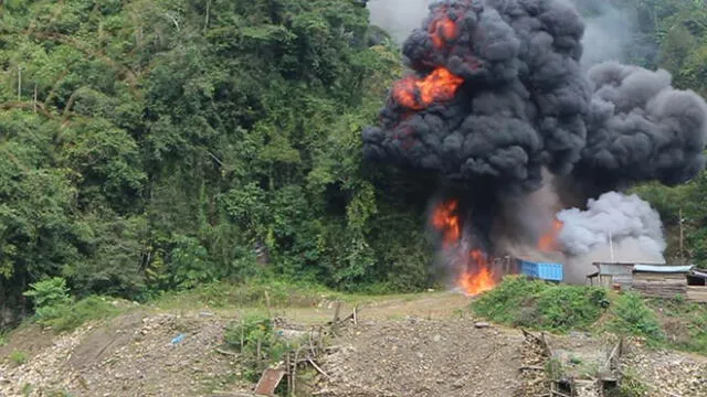 Fiscalia Ambiental de Puno destruye máquinas que eran usadas en minera ilegal [VIDEO]