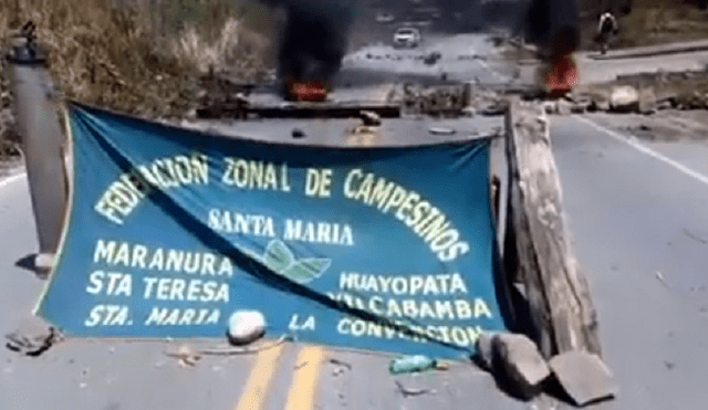 Cusco: campesinos bloquean vías en protesta por el bajo costo de la hoja de coca [VIDEO]