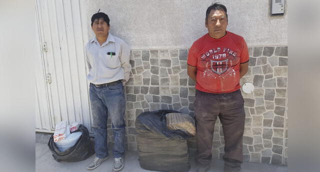 Detienen a sujetos con tres sacos llenos de cartuchos de dinamita en Arequipa