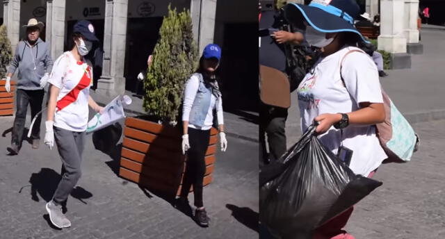 Universitarios que protestaron contra Tía María limpiaron calles de Arequipa