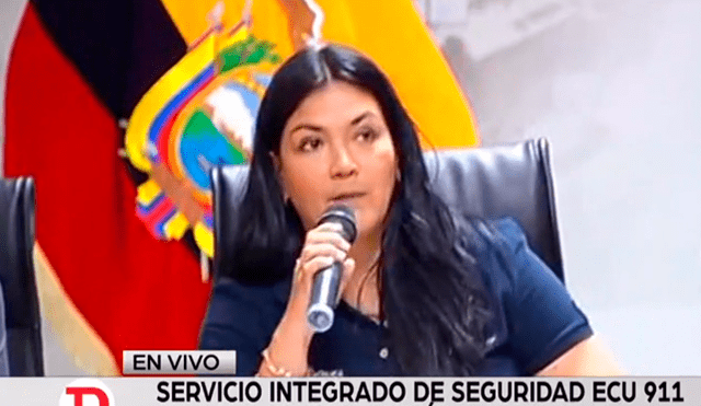 La ministra de Salud Catalina Andramuño hizo el anuncio de la segunda muerte en Ecuador. Captura de video: Twitter.