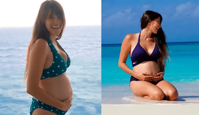 Hanna de HaAsh luce su embarazo en playas del Caribe. Foto: Instagram