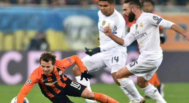 Real Madrid vs Shakhtar Donetsk juegan desde las 12:55 p. m. (hora peruana). Foto: EFE