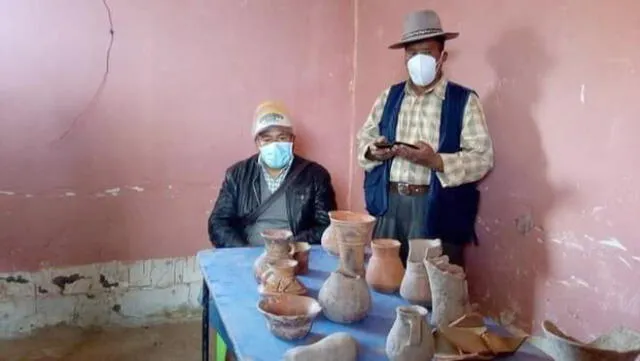 Comuneros contabilizaron 24 cerámicas y 10 tumbas. Foto: Cortesía
