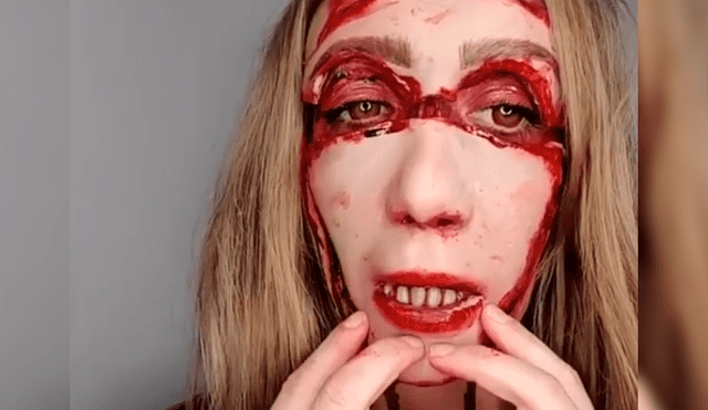 Facebook viral: chica muestra maquillaje para halloween y sus seguidores terminan aterrados [VIDEO]