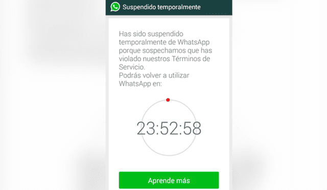 Cuenta suspendida temporalmente por 24 horas. | Foto: Composición La República