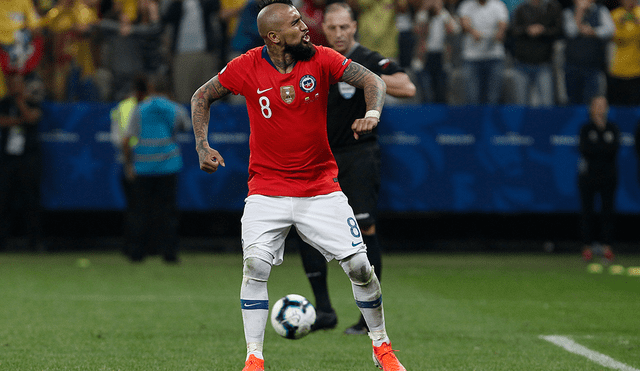 Arturo Vidal compareció ante los medios previo al choque contra Perú por las semifinales de la Copa América 2019. | FOTO: AFP