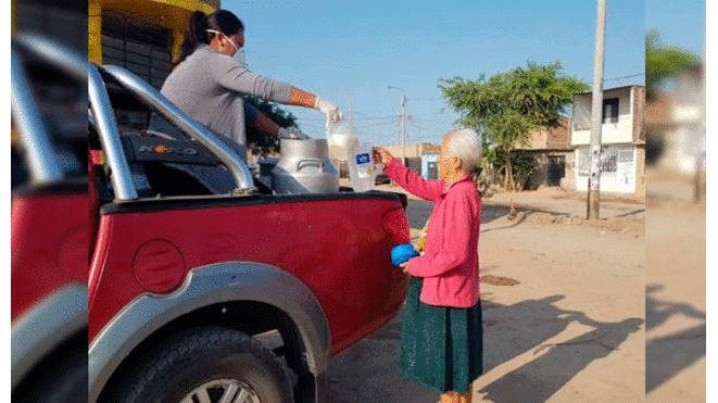 Donan leche a población vulnerable en Lambayeque.
