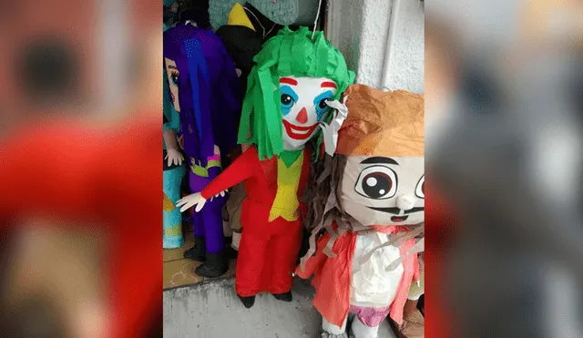 Desliza para ver la piñata de Joker que conquistó a todos en Facebook. Foto: Captura.