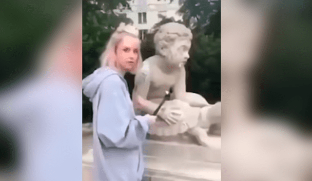 Instagram: influencer rompe histórica estatua de más de 200 años por ganar más seguidores [VIDEO]