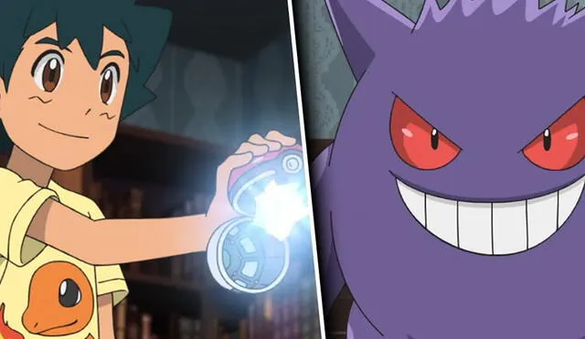 Ash logró atrapar a Gengar.