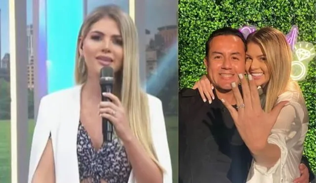 La modelo habló por primera vez sobre la sorpresiva postergación de su matrimonio con Richard Acuña. Foto: Composición La República/Captura América TV/Brunella Horna/Instagram