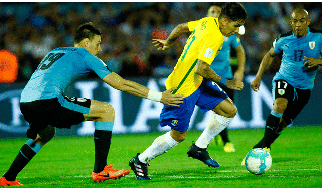 Brasil y Uruguay se enfrentan este martes 17 de noviembre en el Estadio Centenario de Montevideo. Foto: EFE