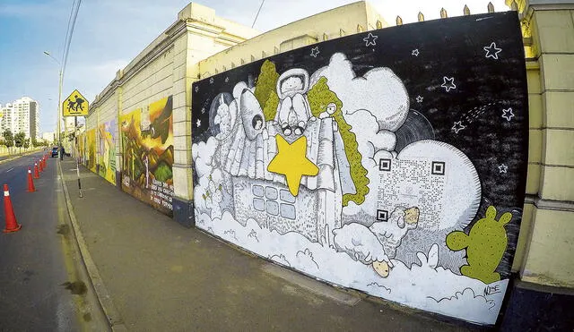 Arte. El mural de Lima está en la cuadra seis de la av. Del Ejército. Foto: difusión