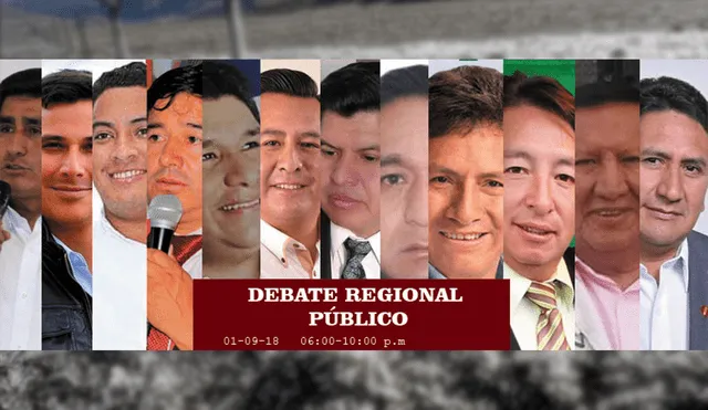 Junín: candidatos al Gobierno Regional debatirán el 1 de setiembre