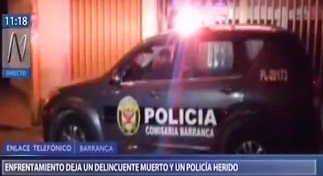 Barranca: delincuente murió tras enfrentarse a agentes de la policía [VIDEO]